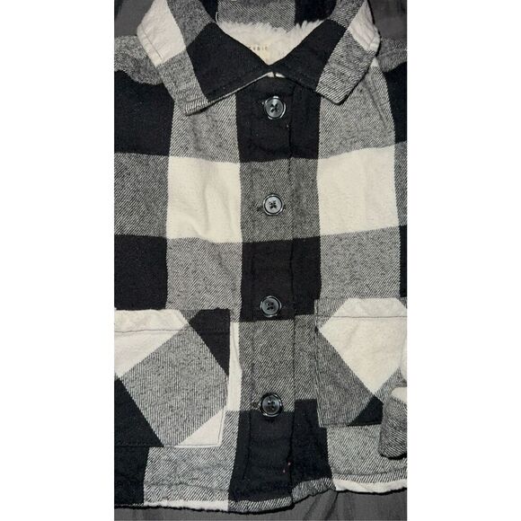 Max Studio Kids Sherpa Plaid Shacket - Picture 4 of 6